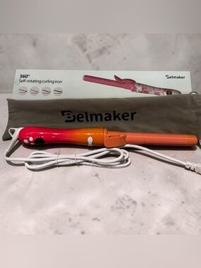 NWT Belmaker 360° Self Rotating Curling Iron Open Box